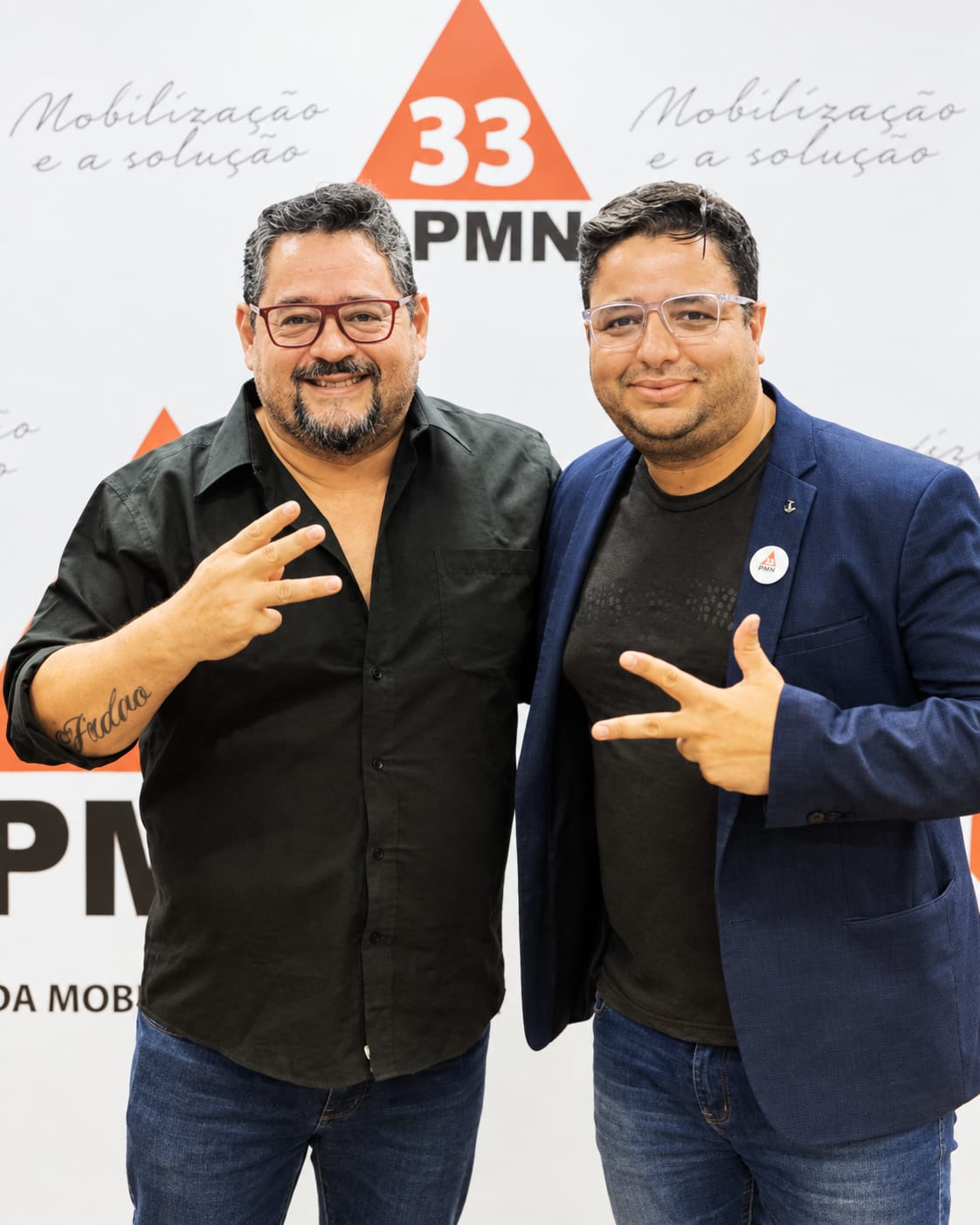 Kadu ao lado de Antonio Carlos Bosco Massarollo
